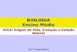 BIOLOGIA Ensino Médio AULA: Origem da Vida, Evolução e Seleção Natural Prof. Thiago Moura