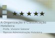 A Organização e Classificação Hoteleira Profa. Viviane Salazar Tópicos Administração Hoteleira