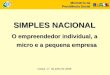 Ministério da Previdência Social SIMPLES NACIONAL O empreendedor individual, a micro e a pequena empresa Ceará, 17 de julho de 2009