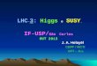 LHC - 3: Higgs e SUSY. IF-USP/ São Carlos OUT 2013 LHC - 3: Higgs e SUSY. IF-USP/ São Carlos OUT 2013 J. A. Helayël CBPF / MCTI CBPF / MCTI GFT – JLL
