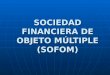 SOCIEDAD FINANCIERA DE OBJETO MÚLTIPLE (SOFOM). 18 de julio de 2006: publicación en el DOF de reformas, derogaciones y adiciones a disposiciones de diversas