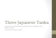 Three Japanese Tanka