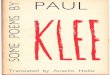Paul Klee Some Poems by Paul Klee 1962