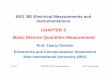 Eeg383 Measurement - Chapter 5 - Basic Electric Quantities Measurement (New Slides)