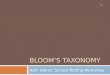 BLOOM’S TAXONOMY [FINAL VERSION]