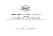 Court of Appeals Internal Rules 2009