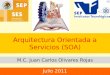Arquitectura Orientada a Servicios (SOA) M.C. Juan Carlos Olivares Rojas Julio 2011