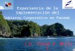 Experiencia de la implementación del Lic. Farah A. Mitil C. Auditora Gobierno Corporativo en Panamá