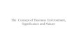 The Concept of Business Environment, Significance And