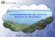 Managua, 04 de noviembre - 2011. De las aguas nacionales del subsuelo Calidad Cantidad Evaluación Hidrología Geología Manejo Administración Determinan