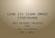 YMCA Six Sigma DMADV Storyboard