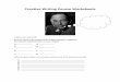 Creative Writing Course Worksheets