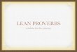 Lean Proverbs