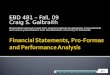 Detailed Slides, Financial Statements