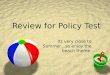 Policy Test Review