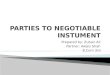 Parties to negotiable instument