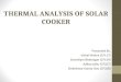 THERMAL ANALYSIS OF SOLAR COOKER