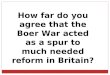 20121208 - The Impact of the Boer War - Social and Military Reform