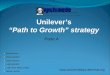 Unilevers Path to Growth strategy Parte A Silvia Barone Chiara Basilico Angelo Bianca Luigi Bianchini Luigi Pietro Maria Calleia Valeria Lazzari 