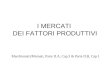 I MERCATI DEI FATTORI PRODUTTIVI Marchionatti/Mornati, Parte II.A, Cap.3 & Parte II.B, Cap.1
