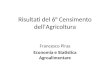 Risultati del 6° Censimento dellAgricoltura Francesco Piras Economia e Statistica Agroalimentare
