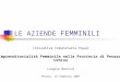 LE AZIENDE FEMMINILI Iniziativa Comunitaria Equal Imprenditorialità femminile nella Provincia di Pesaro-Urbino Luigina Mancini Pesaro, 16 febbraio 2007