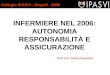 Collegio IPASVI - Empoli - 2006 INFERMIERE NEL 2006: AUTONOMIA RESPONSABILITÀ E ASSICURAZIONE Prof. Avv. Paolo dAgostino