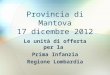Provincia di Mantova 17 dicembre 2012 Le unità di offerta per la Prima Infanzia Regione Lombardia