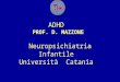 IL BAMBINO IRREQUIETO: ASPETTI EDUCAZIONALI E TERAPEUTICI ADHD PROF. D. MAZZONE Neuropsichiatria Infantile Università Catania