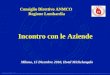 Milano, 15 Dicembre 2010, Hotel Michelangelo Incontro con le Aziende Consiglio Direttivo ANMCO Regione Lombardia
