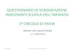 QUESTIONARIO DI SODDISFAZIONE INSEGNANTI SCUOLA DELLINFANZIA 3° CIRCOLO DI PAVIA REPORT DATI QUESTIONARI a.s. 2010-2011 125/05/2011direzione didattica