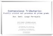 Contenzioso Tributario: Profili critici nel processo di primo grado Avv. Dott. Luigi Ferrajoli 24121 B ERGAMO - V IA A. L OCATELLI, 25 TEL (+39) 035 271060