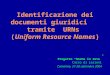 Identificazione dei documenti giuridici tramite URNs (Uniform Resource Names) Progetto Norme in rete Corso di lezioni Camerino, 27-28 settembre 2004