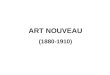 ART NOUVEAU (1880-1910). I PRESUPPOSTI INGHILTERRA William Morris – Art and Grafts exhibition society, 1888 (associazione delle arti e dei mestieri che