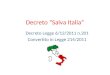 Decreto Salva Italia Decreto Legge 6/12/2011 n.201 Convertito in Legge 214/2011