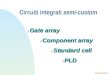 Torna allindice Gate array Component array Gate array Component array Standard cell Standard cell PLD PLD Circuiti integrati semi-custom
