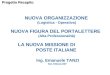 Progetto Recapito NUOVA ORGANIZZAZIONE (Logistica - Operativa) NUOVA FIGURA DEL PORTALETTERE (Alta Professionalità) LA NUOVA MISSIONE DI POSTE ITALIANE