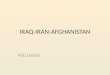 IRAQ-IRAN-AFGHANISTAN Vito Lucera. LA GUERRA IRAQ -IRAN Durata del conflitto: 1980-88 Area dei combattimenti: Golfo persico, al confine tra Iran e Iraq