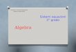 Algebra Docente: Vincenzo Pappalardo Materia: Matematica Sistemi equazioni 2° grado