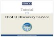 Tutorial EBSCO Discovery Service 