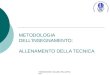 FEDERAZIONE ITALIANA PALLAPUGNO METODOLOGIA DELL’INSEGNAMENTO: ALLENAMENTO DELLA TECNICA