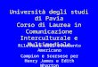 Università degli studi di Pavia Corso di Laurea in Comunicazione Interculturale e Multimediale Riletture dell’Ottocento Americano Campion e Scorsese per