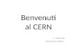 Benvenuti al CERN C. Pettenati Consulente adlatus