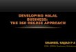 Developing Halal Business: the-360 degree approach