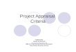 Project Management: Unit IV - Project Appraisal Criteria