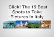 Click! The 15 Best Spots to Take Pictures in Italy
