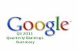 Google earnings q3 2011