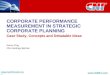 Corporate Performance Measurement In Strategic Planning
