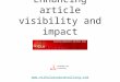Enhancing article visibility and impact