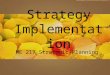 Strategy Implementation for Institutional Services Department of PANELCO III